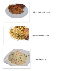 four different types of rice are shown on a screen