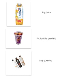 a picture of different types of fruit juices