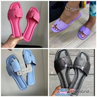 a series of pictures of women wearing different types of sandals