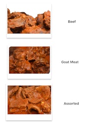 four different types of meat are shown on a plate