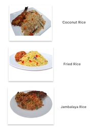 four different types of rice are shown on the screen